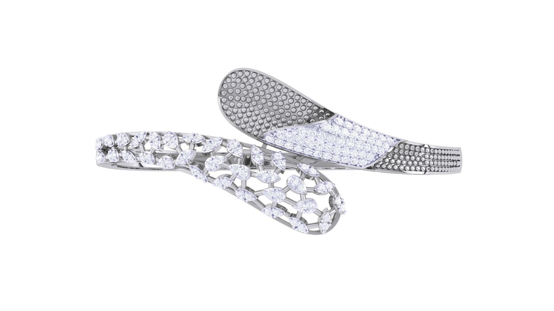 High Jewelry Italian Diamond Women Bracelets 3dm stl obj gltf 3D print model_9