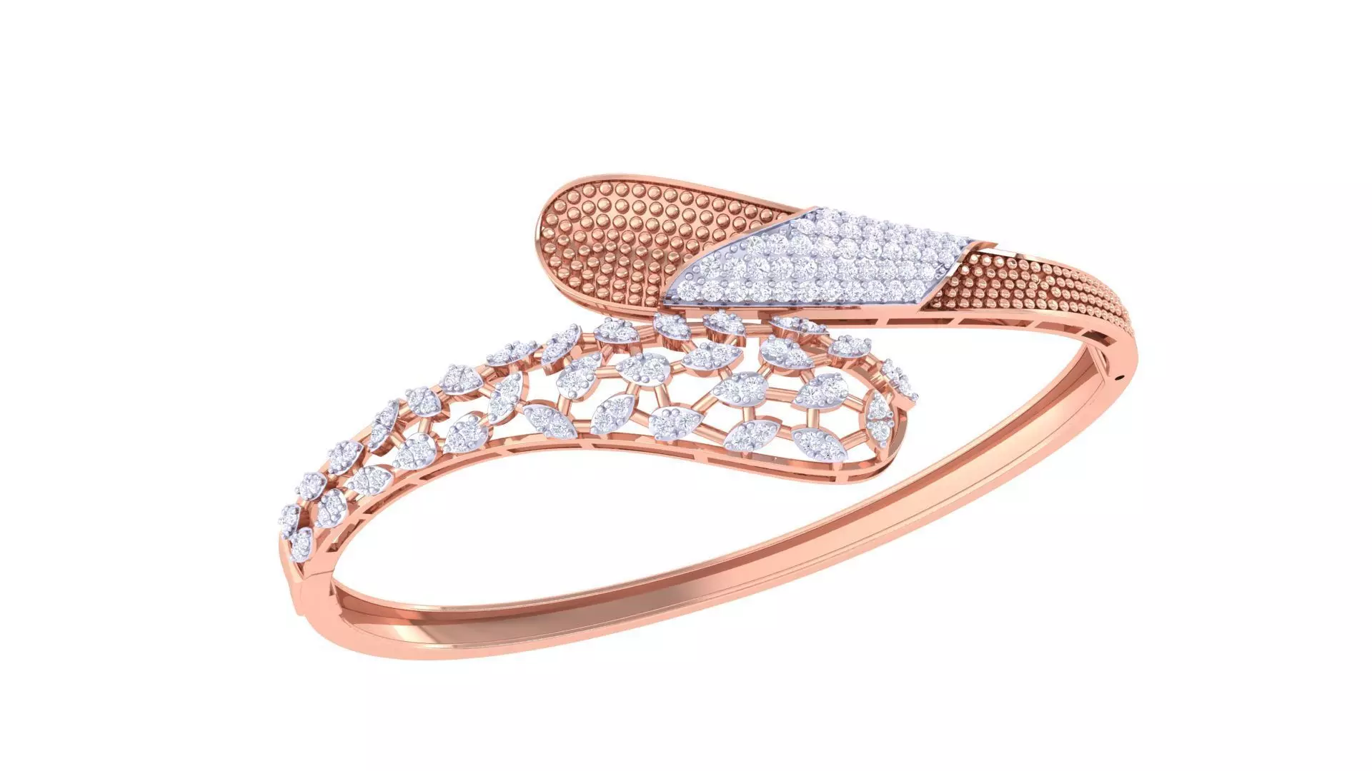 High Jewelry Italian Diamond Women Bracelets 3dm stl obj gltf 3D print model_0