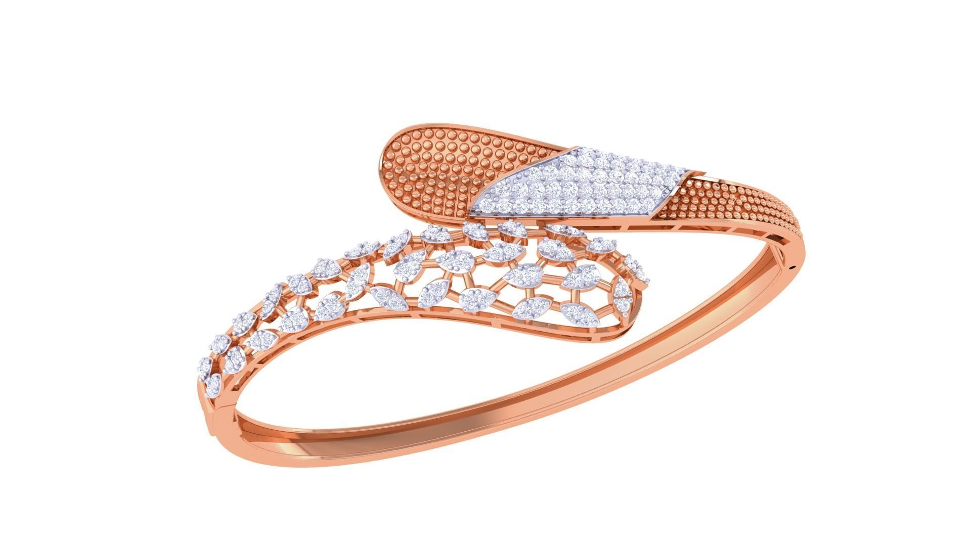 High Jewelry Italian Diamond Women Bracelets 3dm stl obj gltf 3D print model_6