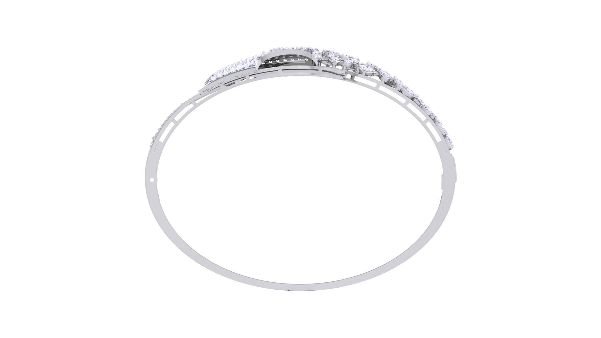 High Jewelry Italian Diamond Women Bracelets 3dm stl obj gltf 3D print model_11