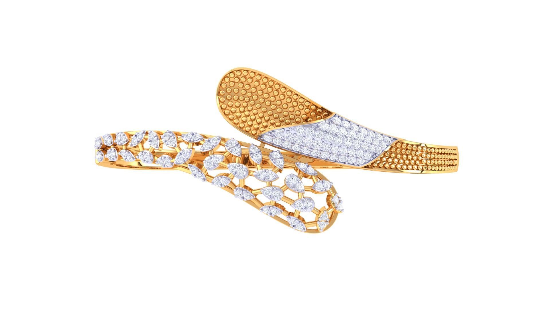 High Jewelry Italian Diamond Women Bracelets 3dm stl obj gltf 3D print model_8