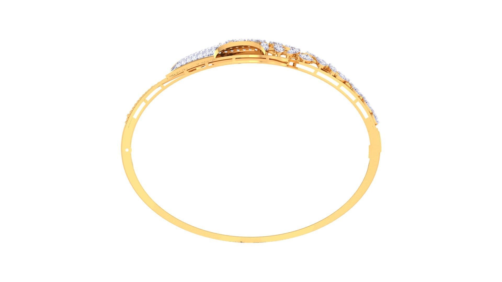 High Jewelry Italian Diamond Women Bracelets 3dm stl obj gltf 3D print model_10