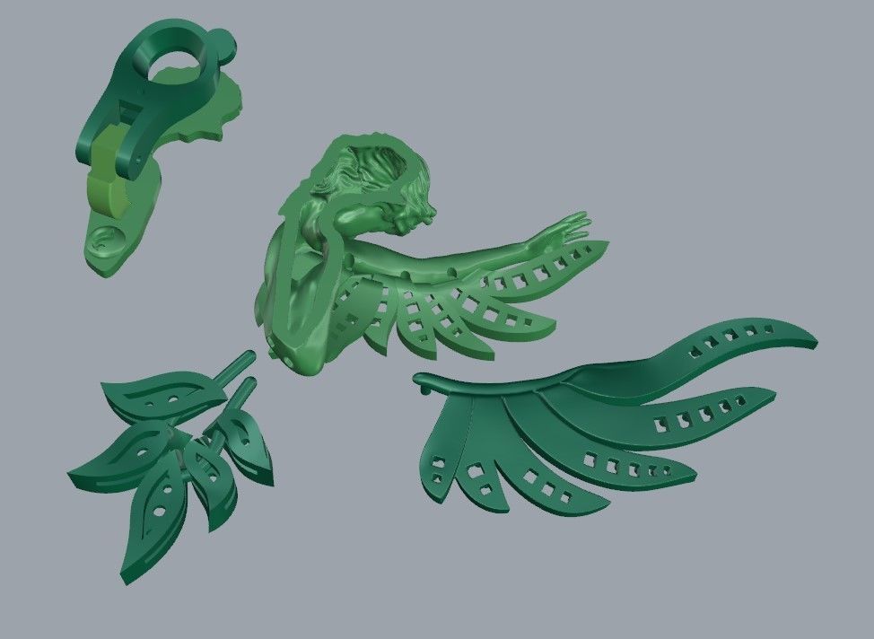 Magerit Earrings Amanecer  3D print model_4