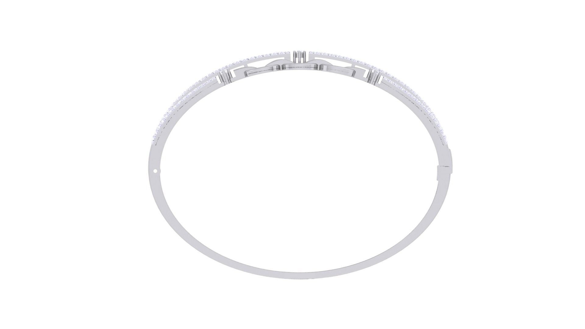 Chain High Jewelry Italian Diamond Women Bracelets 3dm stl obj 3D print model_11