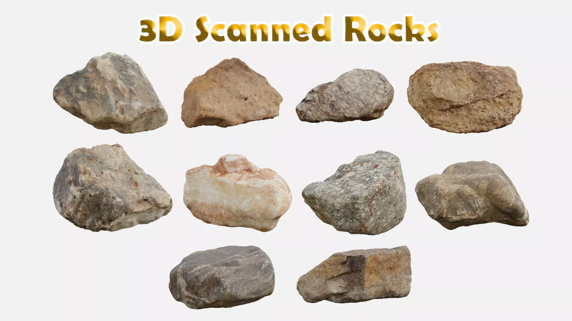 3D Scanned Rocks 3D Model Collection_0