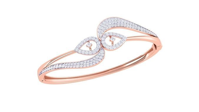 High Jewelry Italian Diamond Women Bracelets 3dm stl obj gltf 3D print model