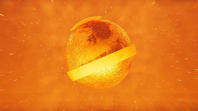 Mars planet hologram Low-poly 3D model