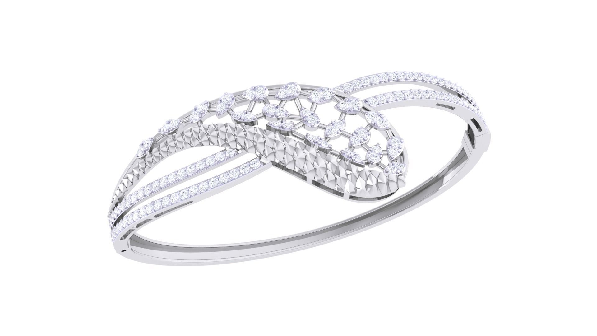 High Jewelry Italian Diamond Women Bracelets 3dm stl obj gltf 3D print model_1