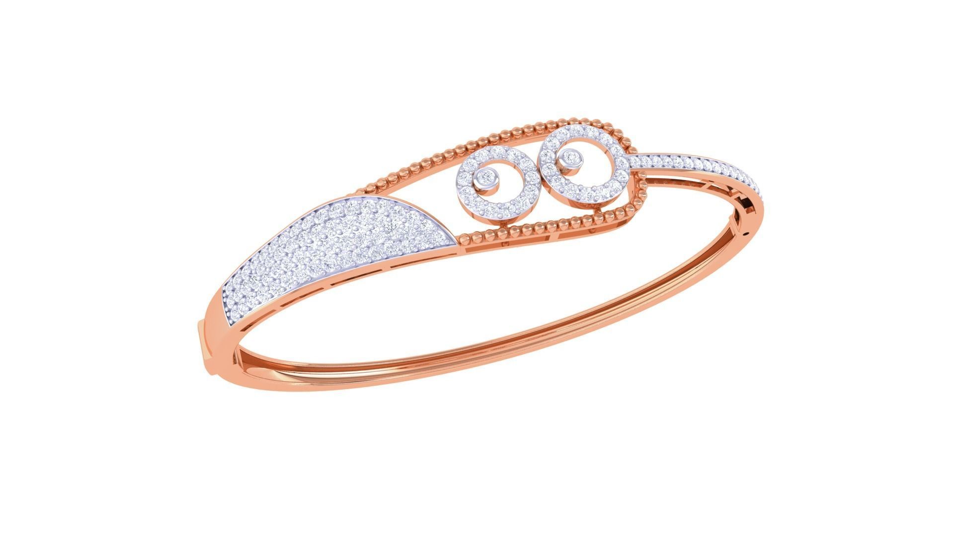 High Jewelry Italian Diamond Women Bracelets 3dm stl obj gltf 3D print model_6