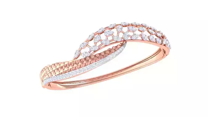High Jewelry Italian Diamond Women Bracelets 3dm stl obj gltf 3D print model