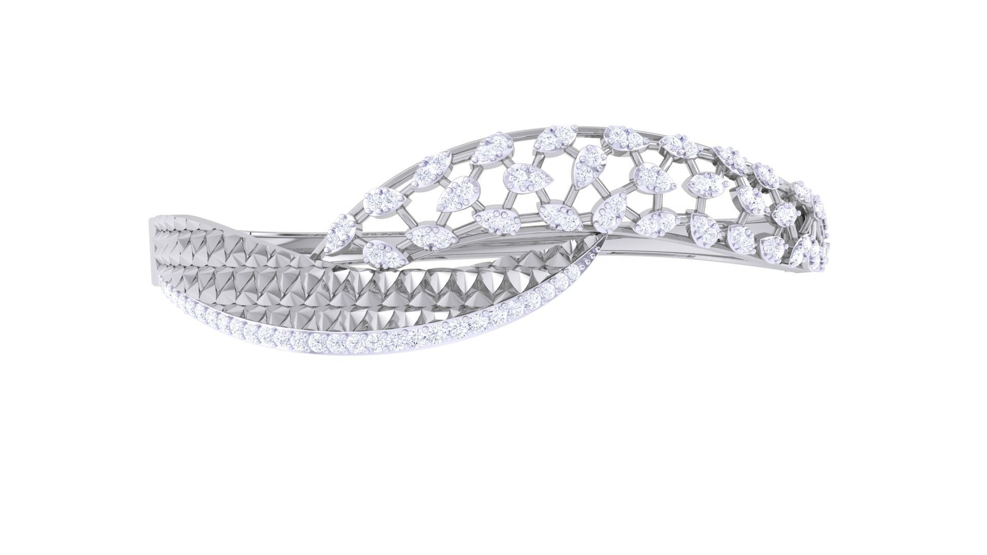 High Jewelry Italian Diamond Women Bracelets 3dm stl obj gltf 3D print model_8
