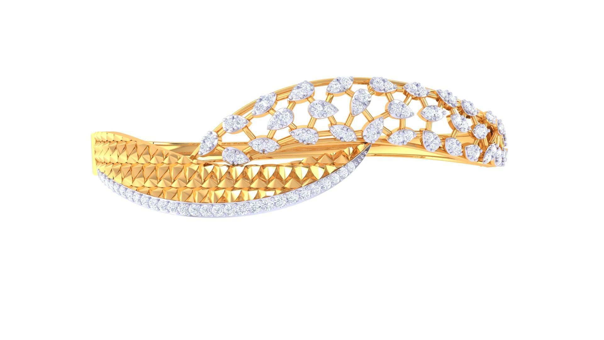 High Jewelry Italian Diamond Women Bracelets 3dm stl obj gltf 3D print model_7