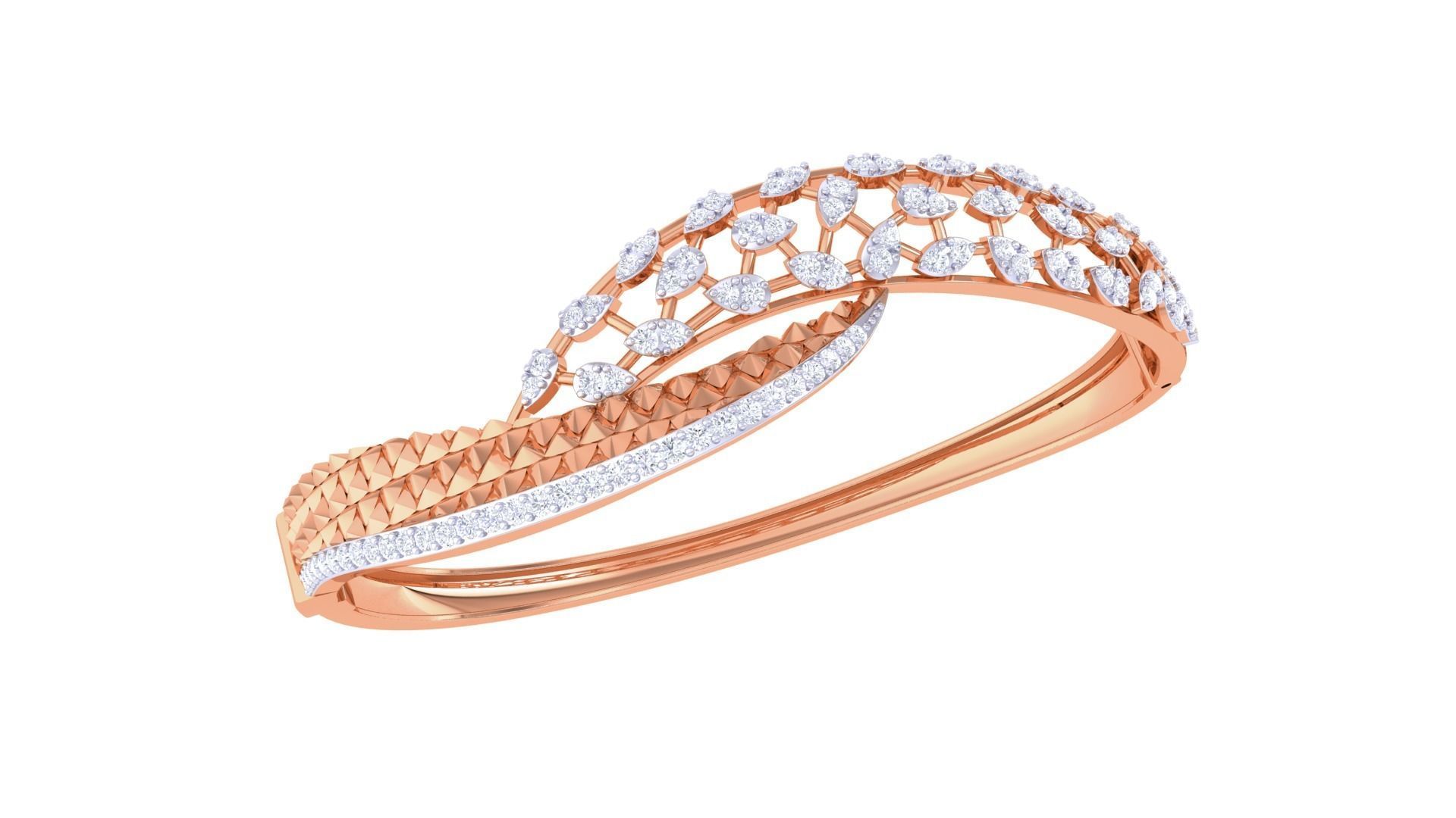 High Jewelry Italian Diamond Women Bracelets 3dm stl obj gltf 3D print model_6