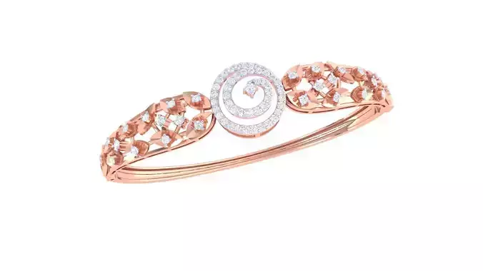Leaf High Jewelry Italian Diamond Women Bracelets 3dm stl