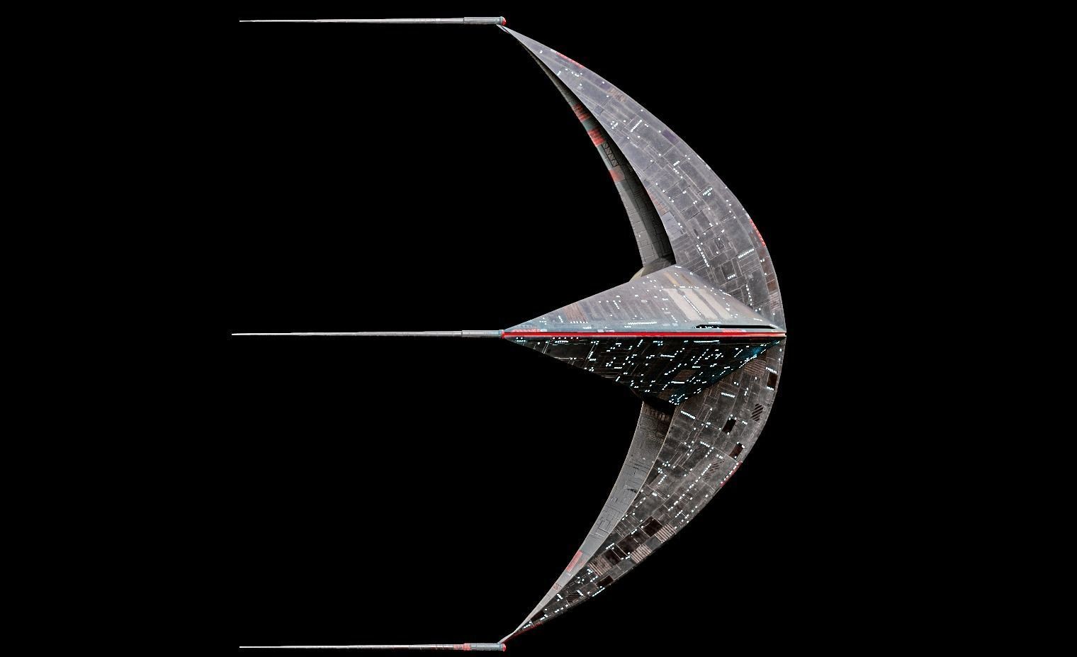 Sci-Fi Starfish Spaceship Lowpoly Game Ready Low-poly 3D model_3