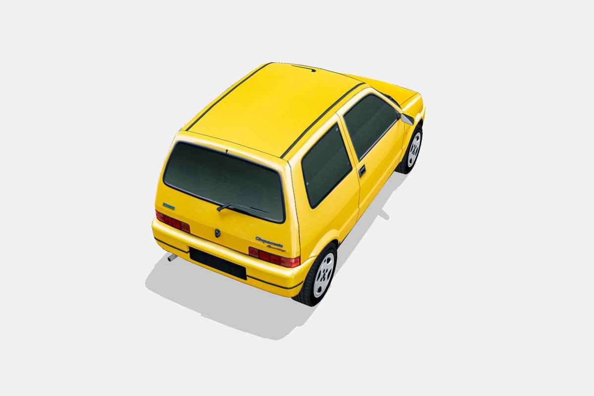 Fiat Cinquecento Sporting 1995 Low-poly 3D model_10