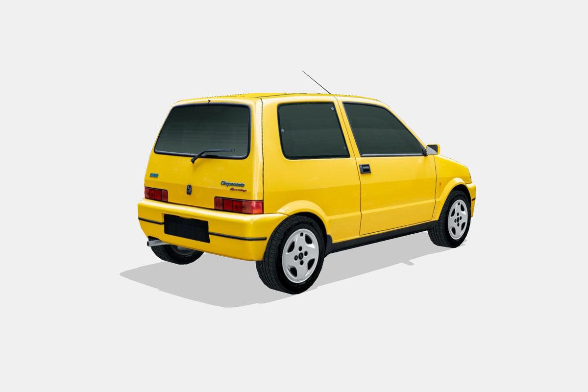 Fiat Cinquecento Sporting 1995 Low-poly 3D model_2