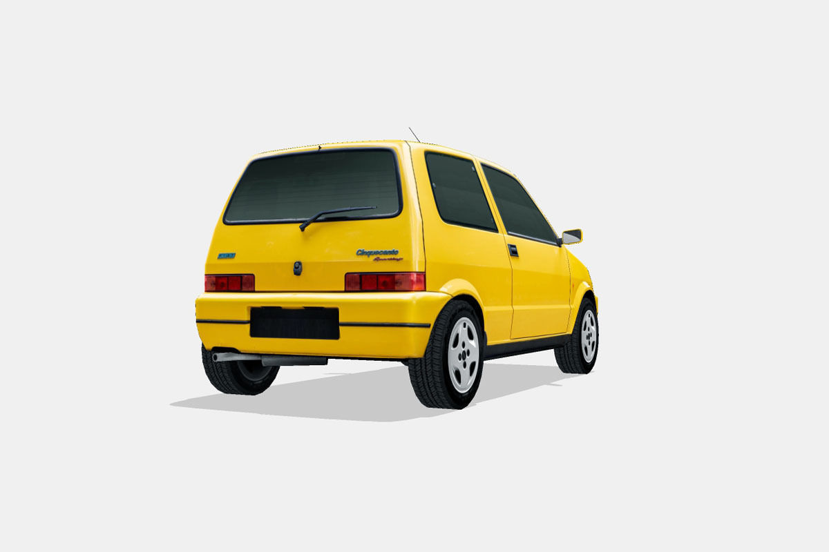 Fiat Cinquecento Sporting 1995 Low-poly 3D model_11