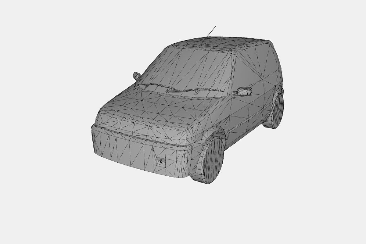Fiat Cinquecento Sporting 1995 Low-poly 3D model_18