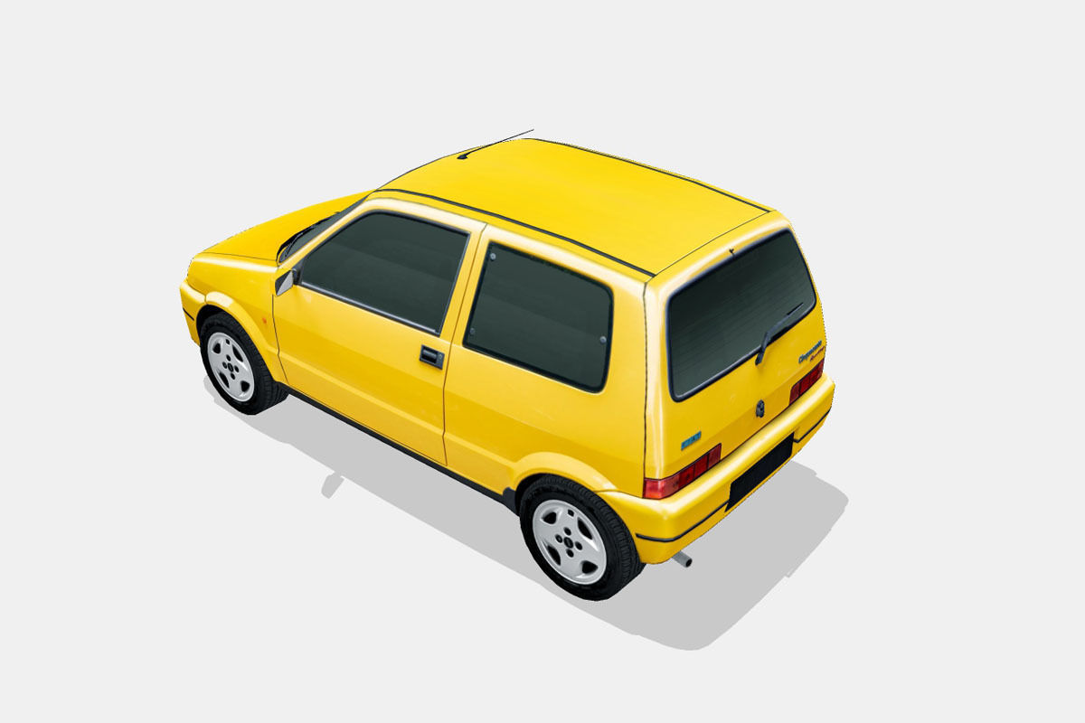Fiat Cinquecento Sporting 1995 Low-poly 3D model_7