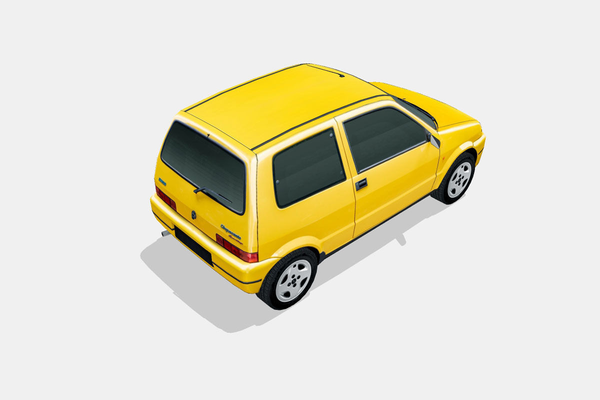 Fiat Cinquecento Sporting 1995 Low-poly 3D model_12