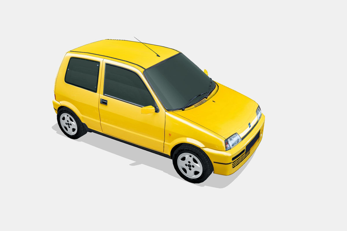 Fiat Cinquecento Sporting 1995 Low-poly 3D model_14