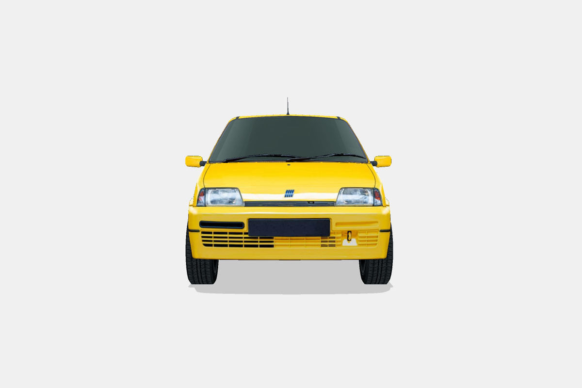 Fiat Cinquecento Sporting 1995 Low-poly 3D model_3
