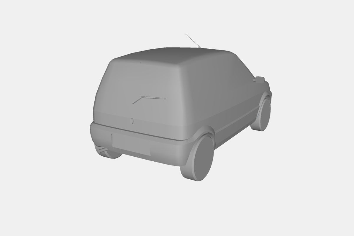 Fiat Cinquecento Sporting 1995 Low-poly 3D model_21