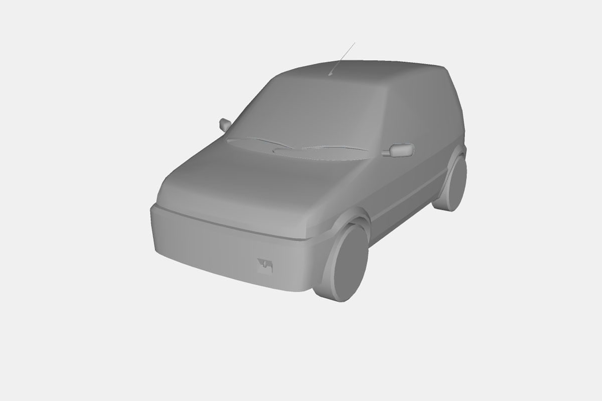 Fiat Cinquecento Sporting 1995 Low-poly 3D model_20