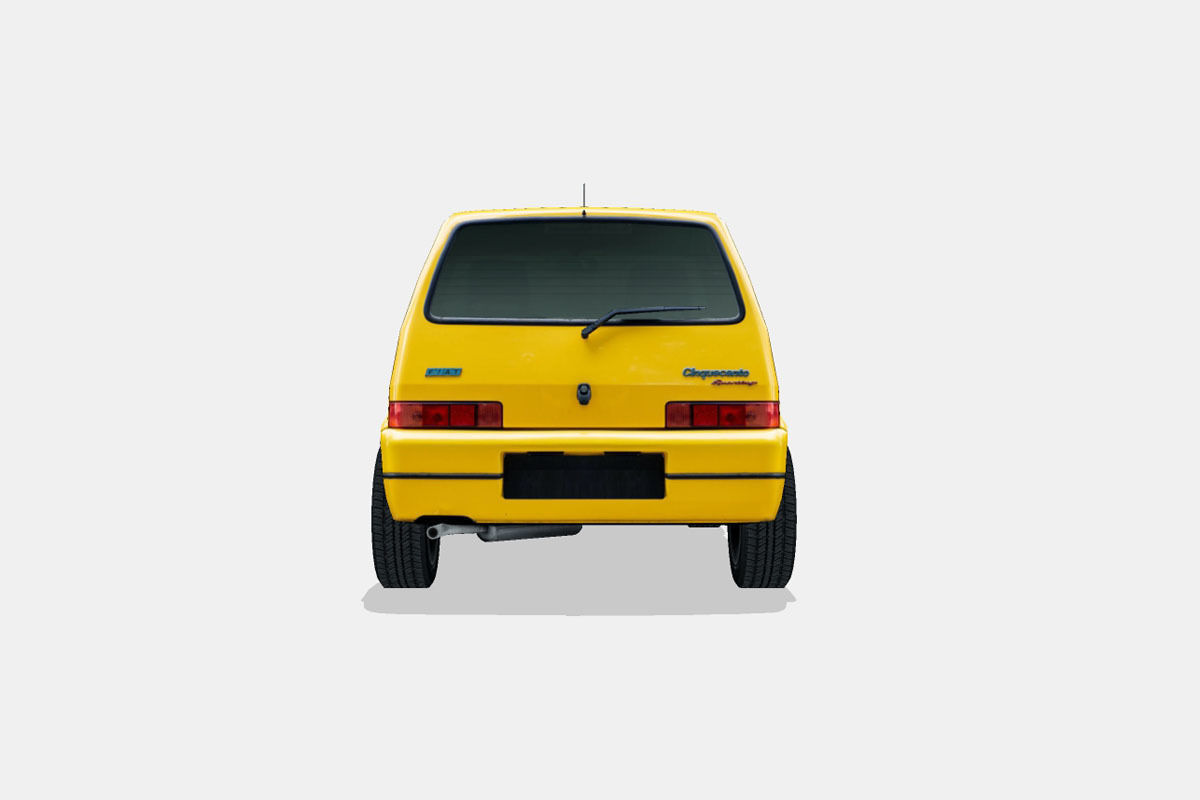 Fiat Cinquecento Sporting 1995 Low-poly 3D model_8