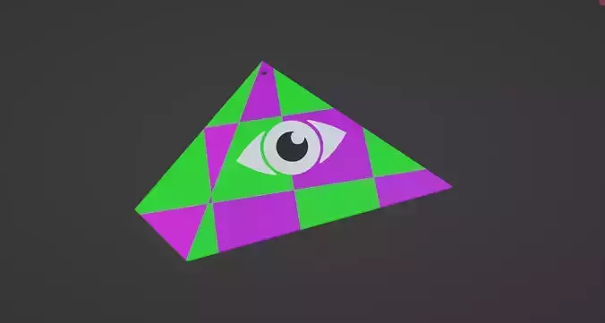 COOL Eye in Pyramid Keychain