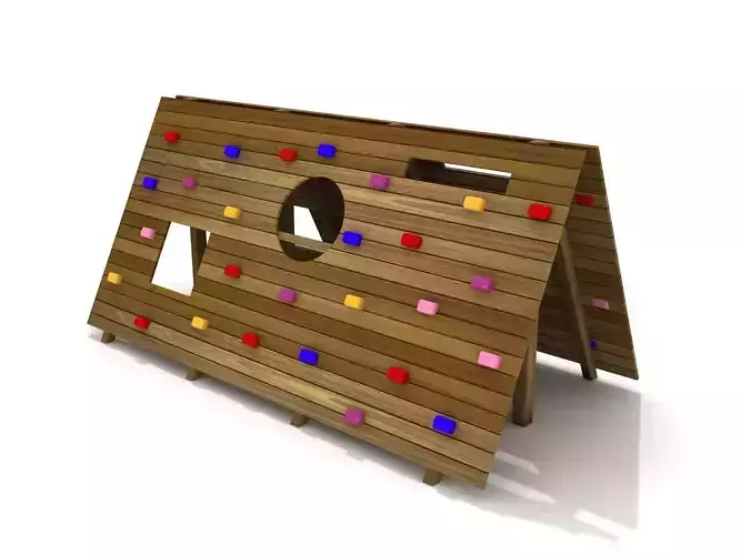 Kids Game Play Equipment 018 Wood Climber