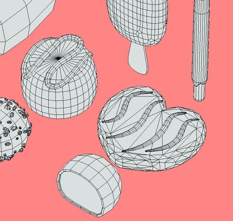 desserts Low-poly 3D model_9