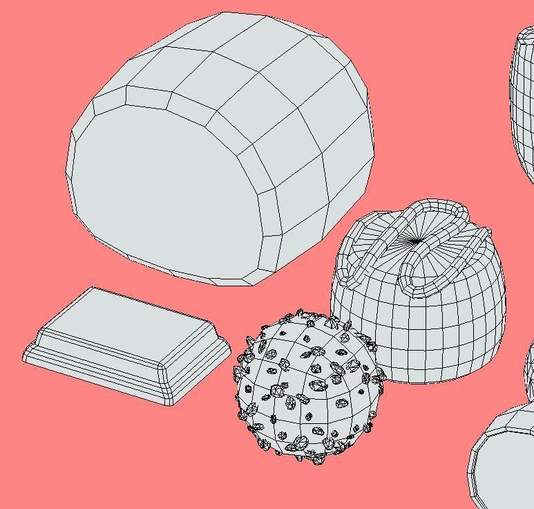 desserts Low-poly 3D model_8