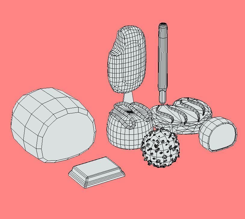 desserts Low-poly 3D model_6