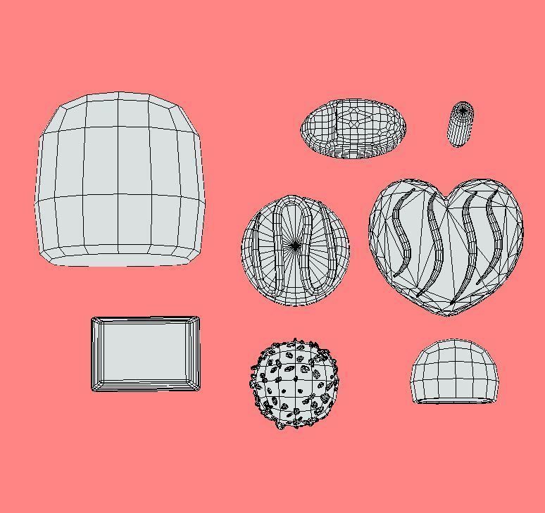 desserts Low-poly 3D model_7