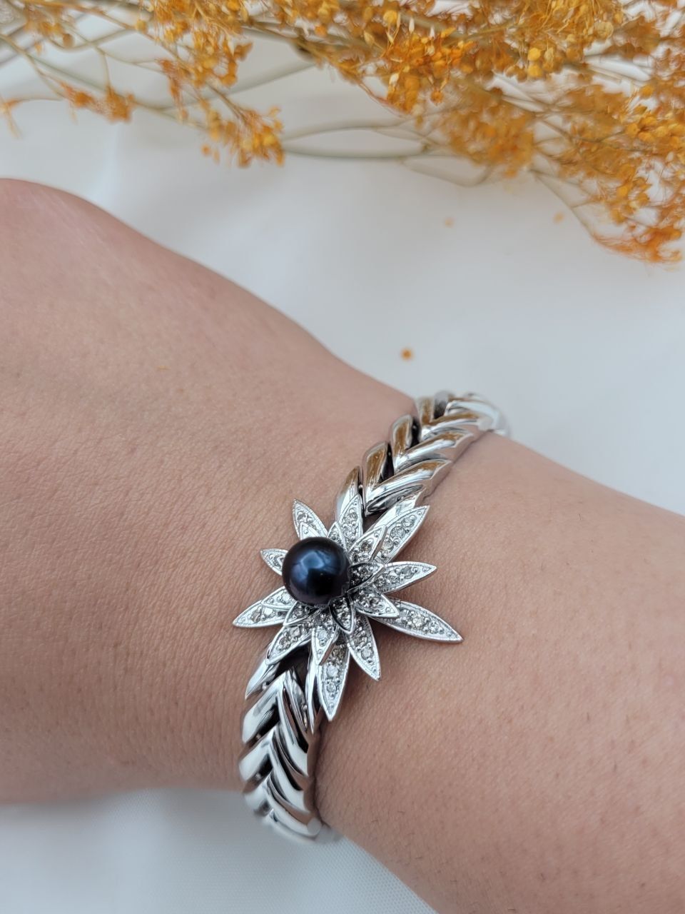 Lotus Bracelet 3D print model_2