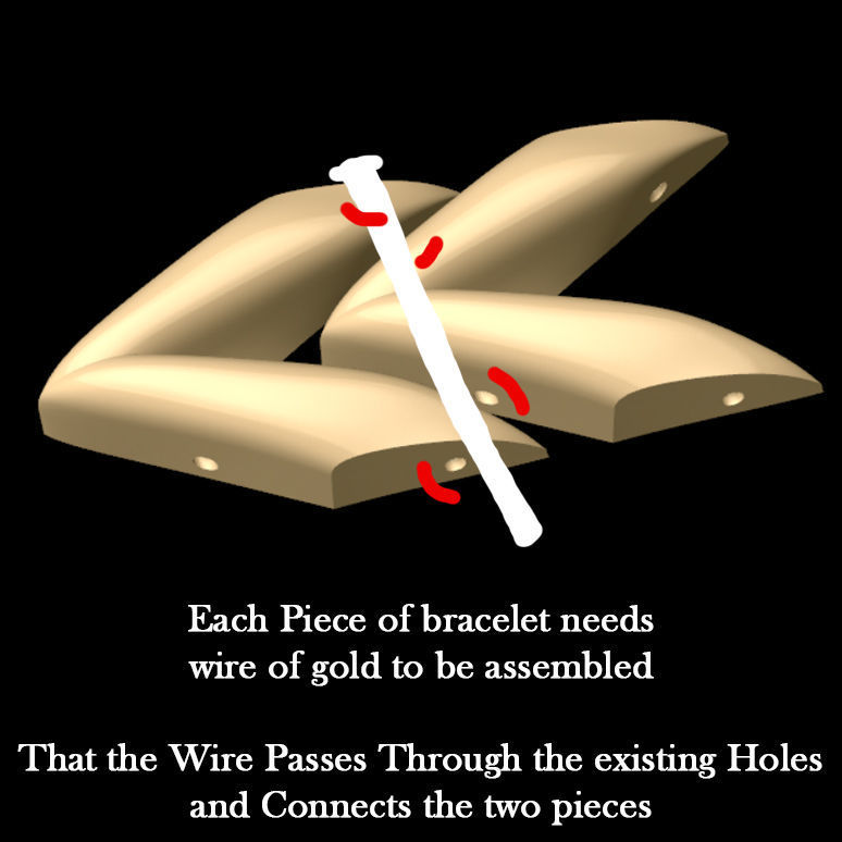 Lotus Bracelet 3D print model_11