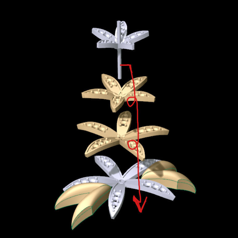 Lotus Bracelet 3D print model_9