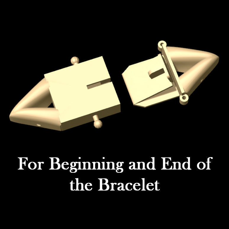 Lotus Bracelet 3D print model_13