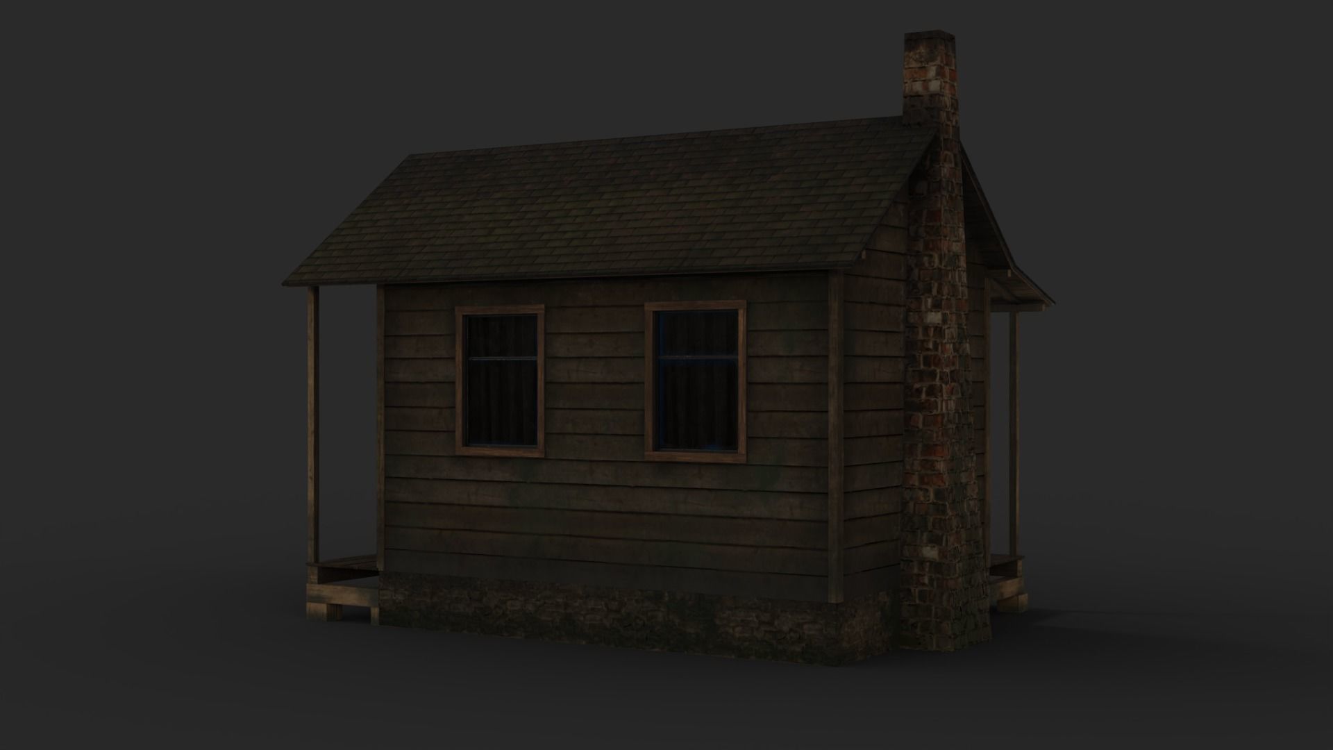 Cabin Game Asset Low-poly 3D model_5