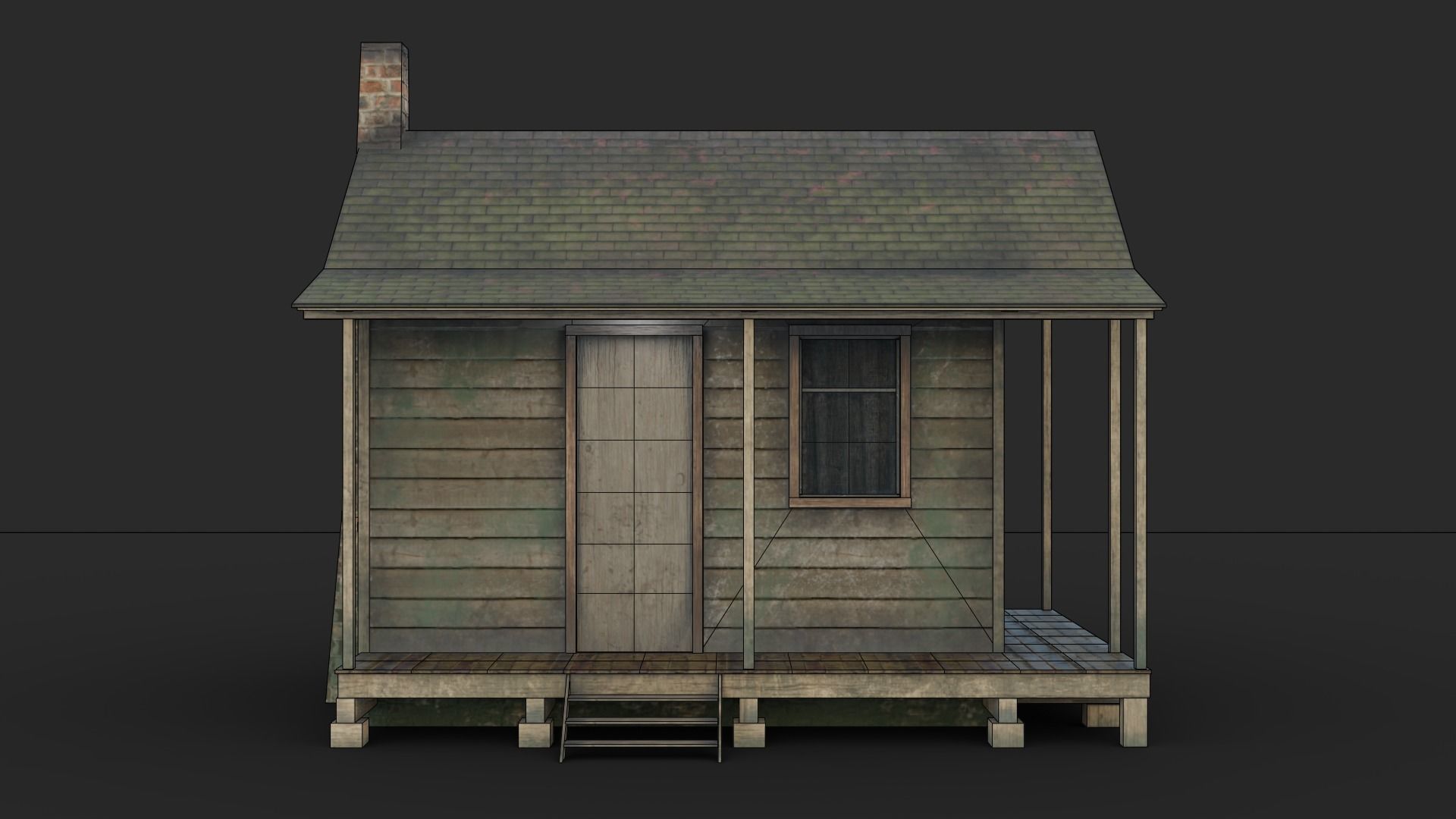 Cabin Game Asset Low-poly 3D model_1