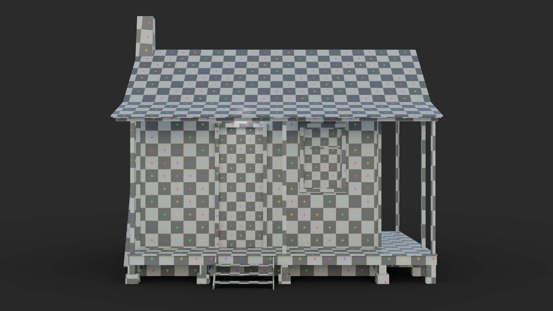 Cabin Game Asset Low-poly 3D model_10