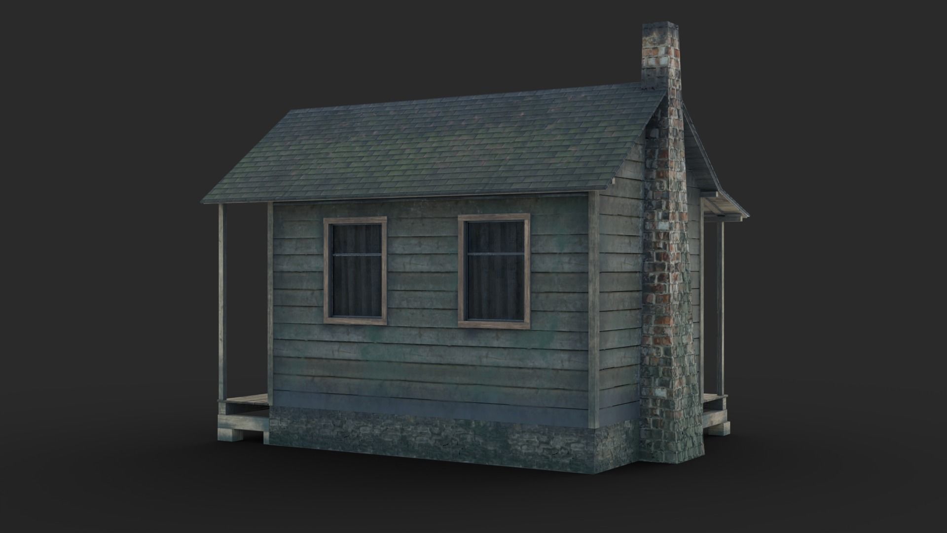 Cabin Game Asset Low-poly 3D model_6