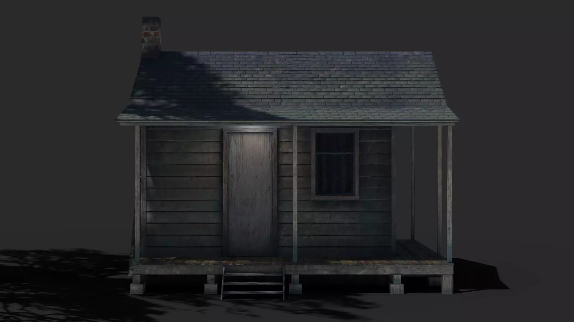 Cabin Game Asset Low-poly 3D model_0