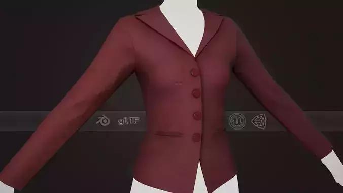Red Woman Blazer 