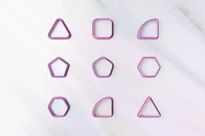 Clay Cutter Pack of 09 Polymer Clay Cutter Set Shape