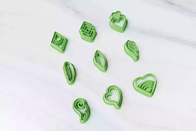 Detailed Embossing Polymer Clay Cutter 09 PCS