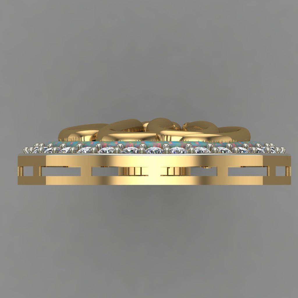 Holy Name Of Allah Almighty GolD Allah Name Pendant 3D Model  3D print model_8