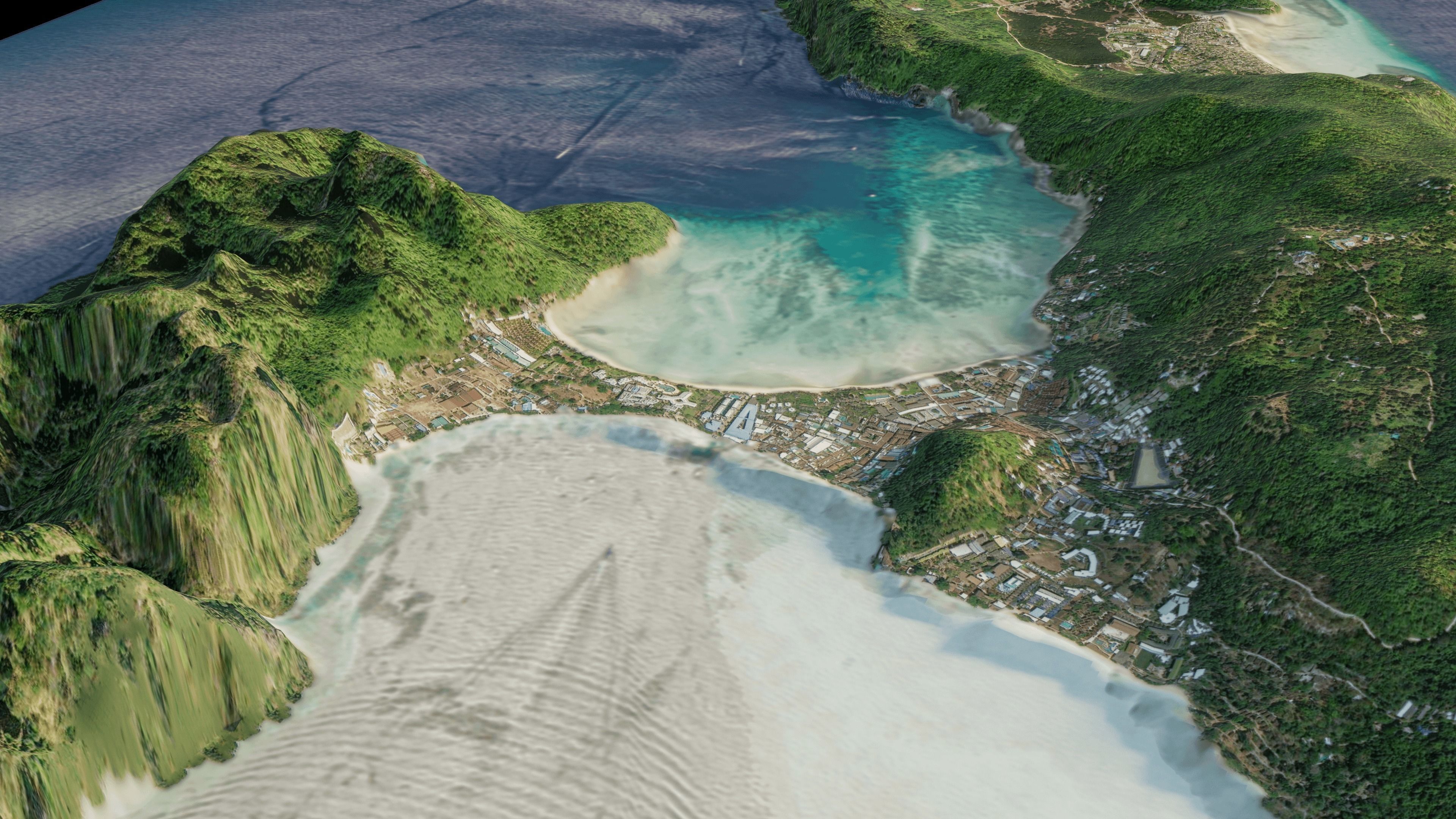 Two tropical islands connected in Thailand 3D model_7